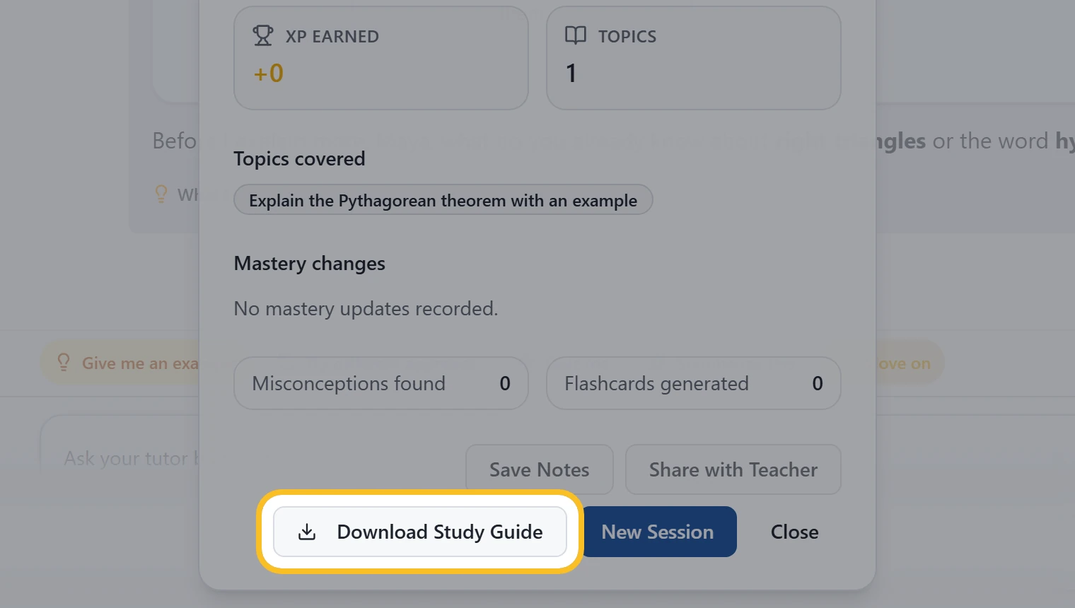 Download Study Guide button