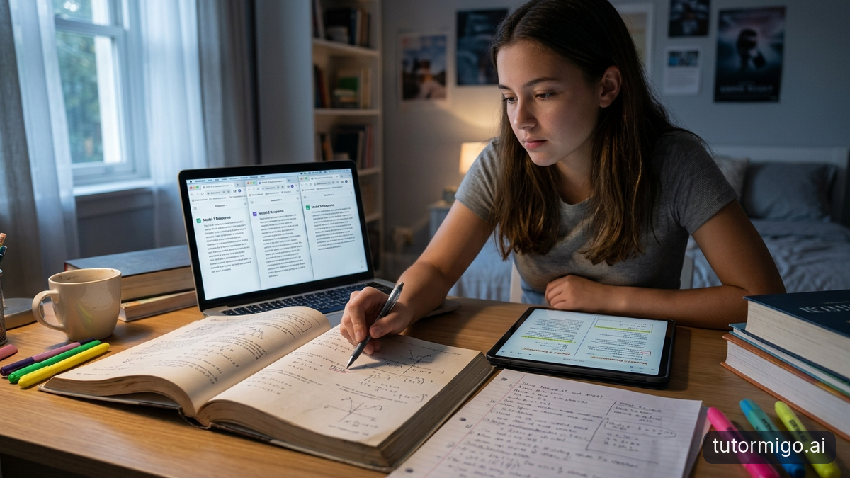 Illustration: Compare Responses from Different AIs on the Same ACT Question