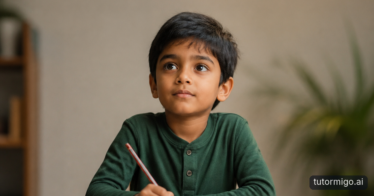 A parent watches as a child compares homework materials with a tablet during a supervised study session at the kitchen table.