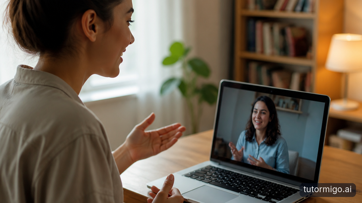 Illustration: Build Speaking Confidence with Personalised AI Tutoring and Continuous Sessions