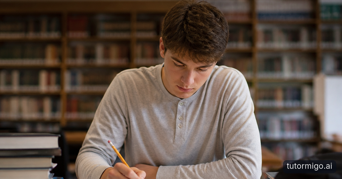 A high-school student and parent plan ACT practice with a timer, study materials, and a weekly calendar at a kitchen table.