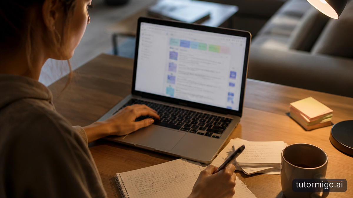 Illustration: How the [AI Tutor Workspace](https://tutormigo.ai/tutor) and Session History Keep Your Study Support Connected