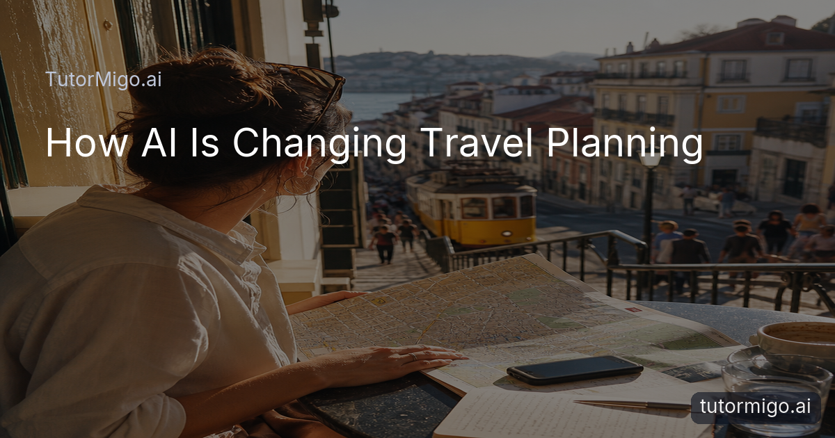 A traveler uses a phone and paper map while planning a day in a lively historic neighborhood.