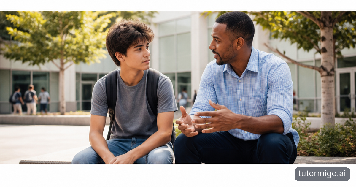 A parent and high-school student hold a structured timed debate at a kitchen table with notes and a timer.