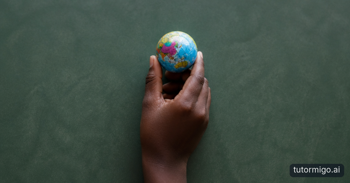 A student explains a handmade solar-system model to a parent at a sunlit kitchen table.
