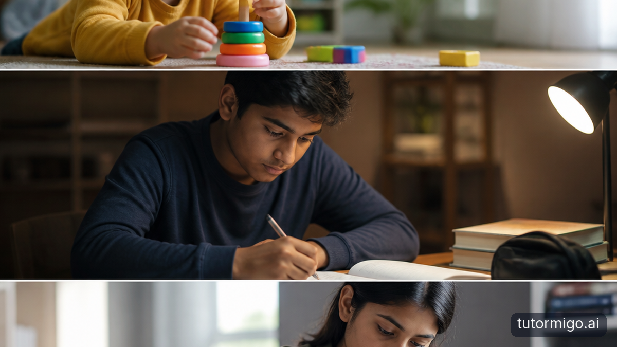 Illustration: Why AI Tutoring Must Change from Kindergarten to Class 12