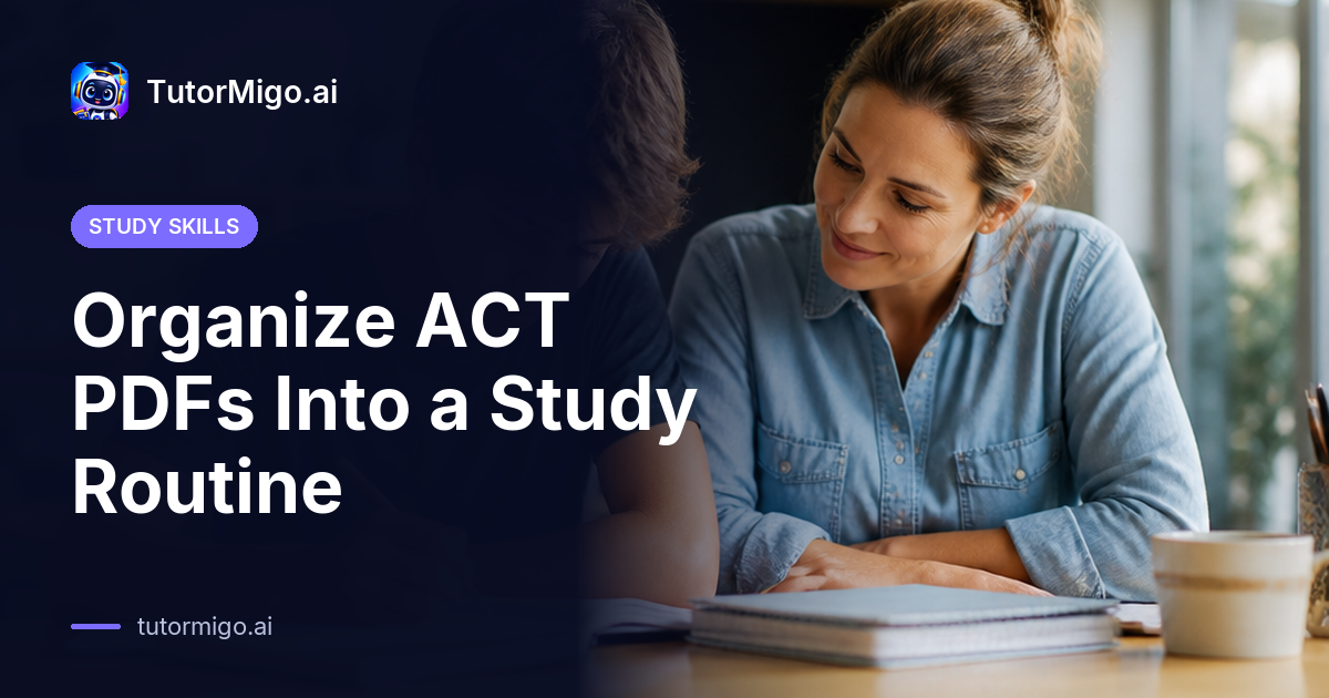 ACT Prep: Organize ACT PDFs Into a Study Routine — TutorMigo