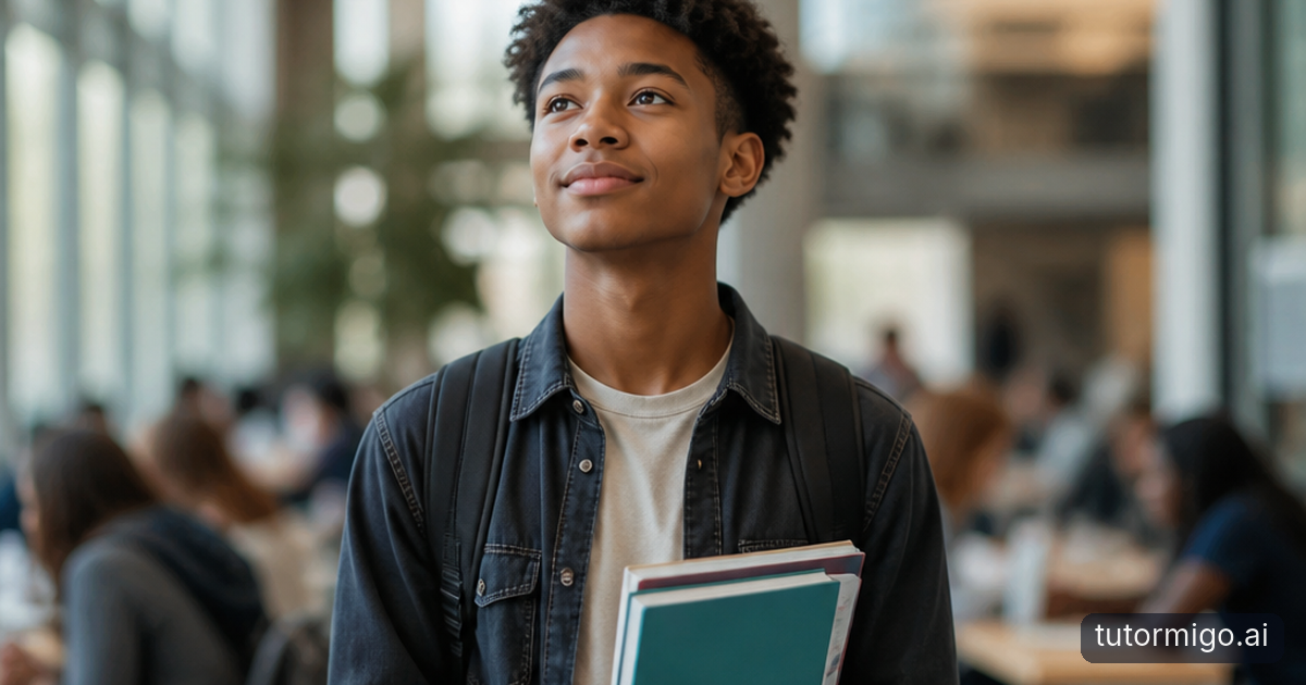 Students work through problems, review flashcards, and explain their reasoning in a bright study room with support from a mentor.