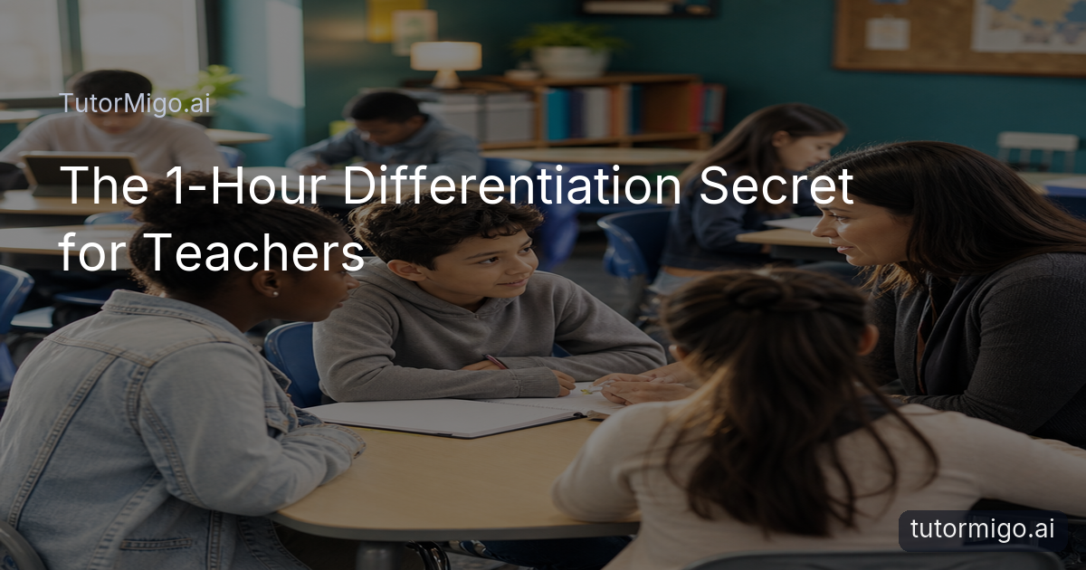 A teacher supports a small group while students work independently at differentiated classroom stations.