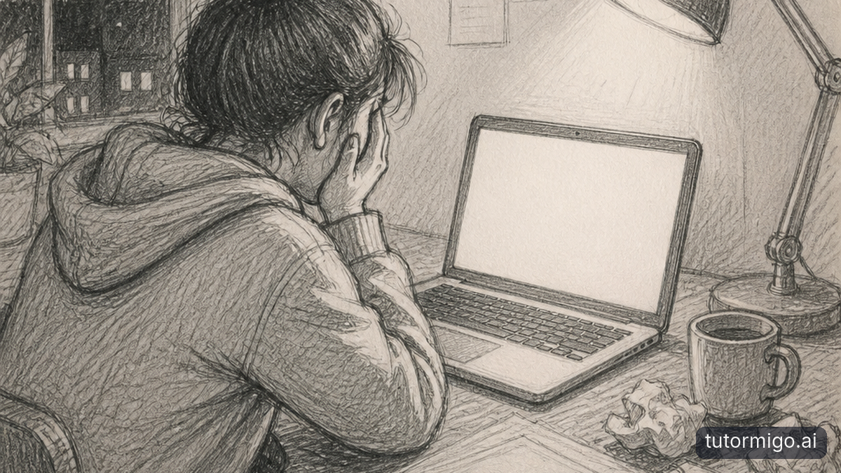 Illustration: When the Cursor Blinks and Your Assignments Are Still Blank