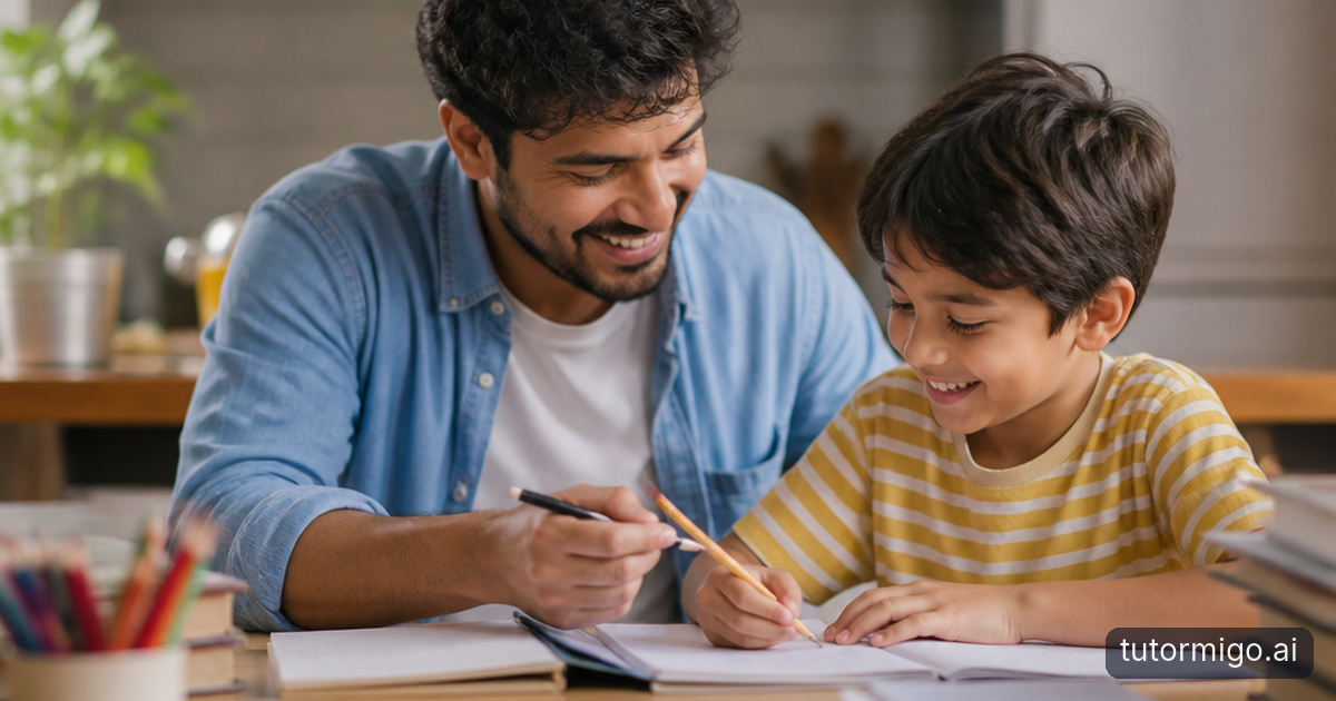 A parent listens as their child discusses a choice between a picnic and a board game at the kitchen table.
