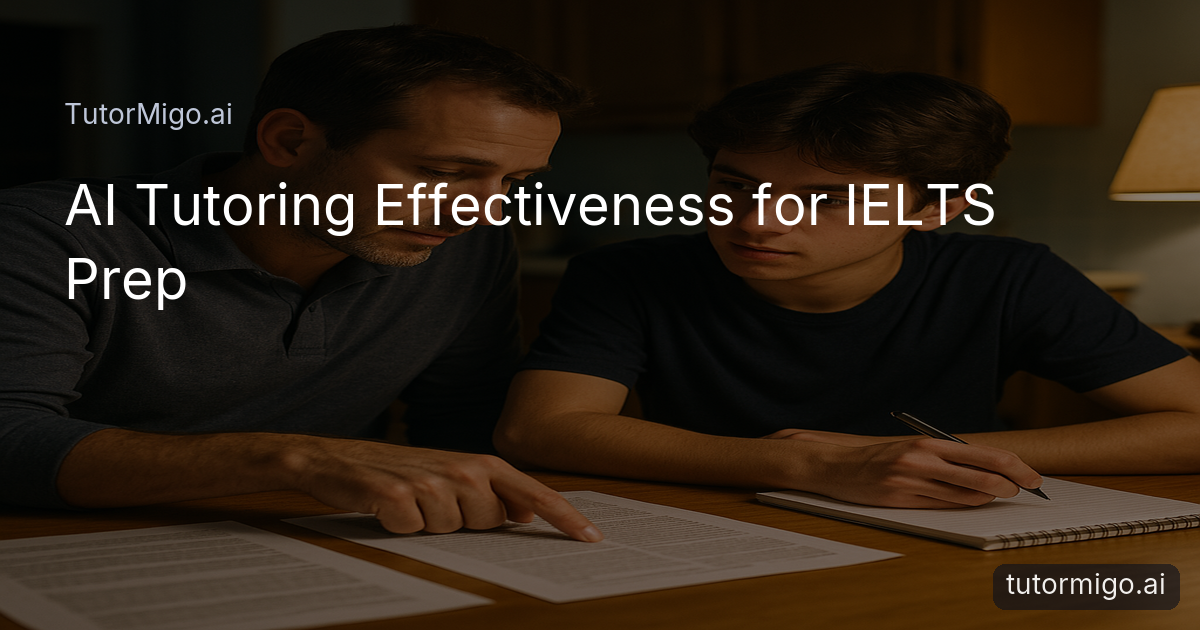 A parent assisting their teenager with IELTS exam preparation at home.