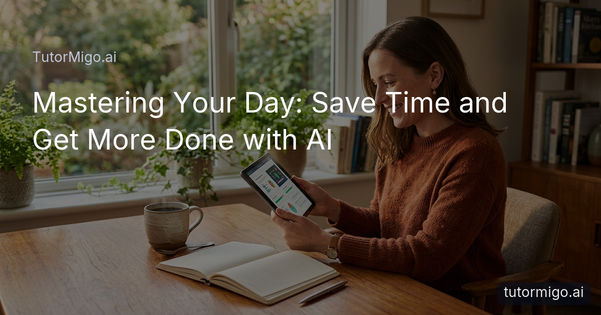 A person enjoys a calm afternoon in a sunlit office while using a tablet to manage their tasks efficiently.