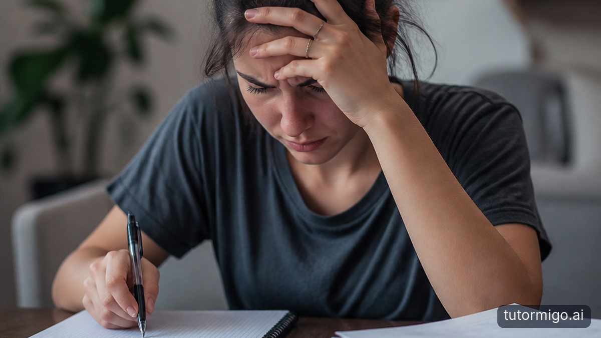 Illustration: When Familiar Math Feels Impossible: Anxiety, Mistakes, and Working Memory