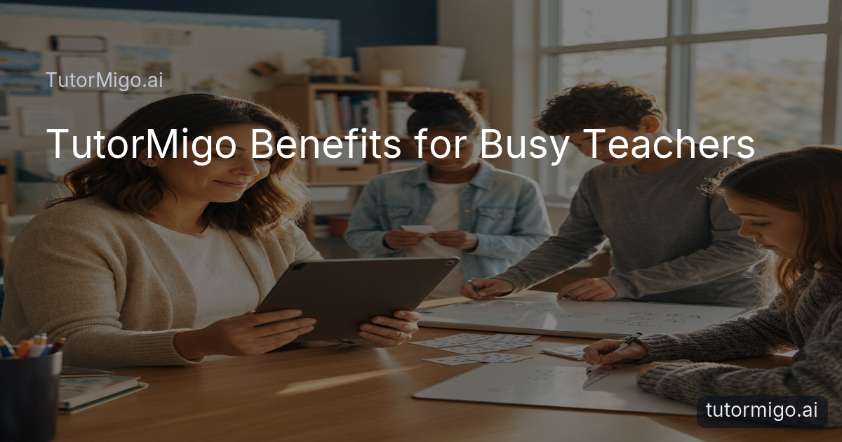 A teacher reviews student learning progress while students use flashcards, a whiteboard, and a math study activity in a classroom.