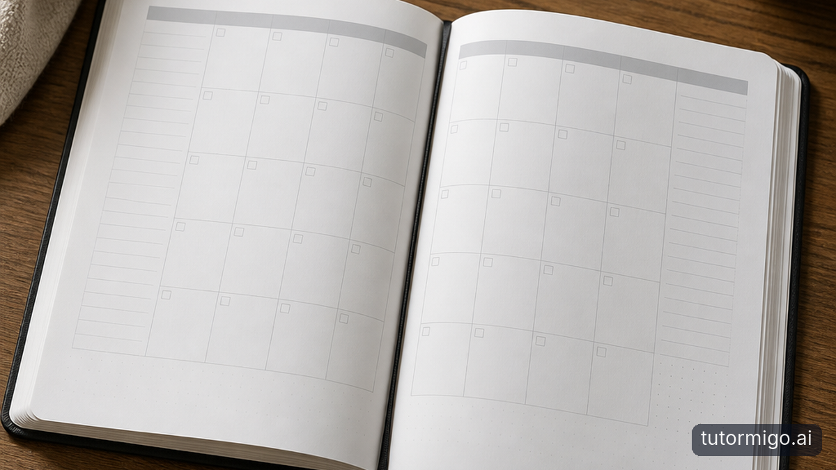 Illustration: Make a small plan before opening the first assignment