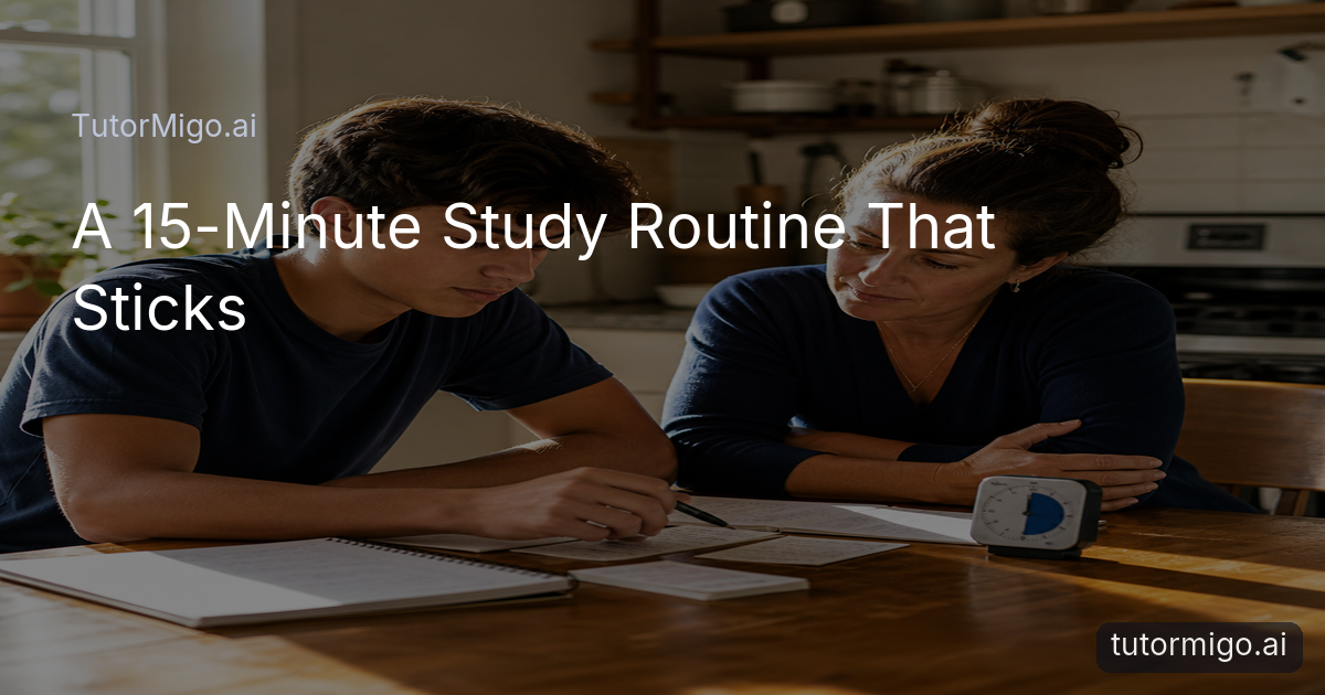 A student and teacher review notes and flashcards together during a focused short study session.