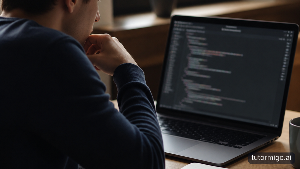 Illustration: When a Missing Semicolon Stops Your Program: Start Learning with [TutorMigo](https://tutormigo.ai)